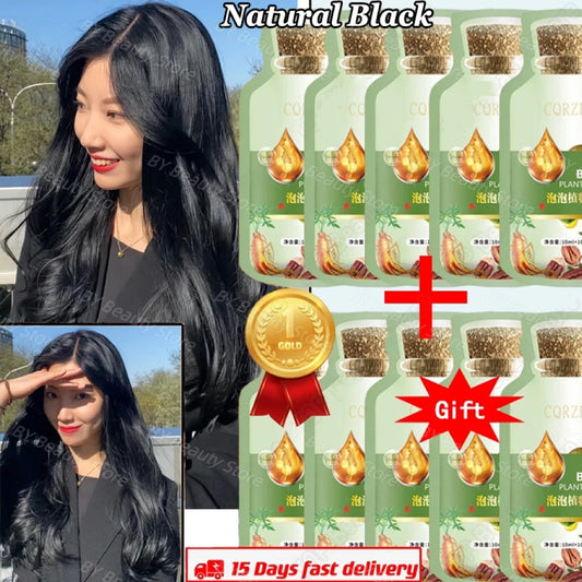 Pure Natural Herbal Hair Dye Shampoo in 5 Mints